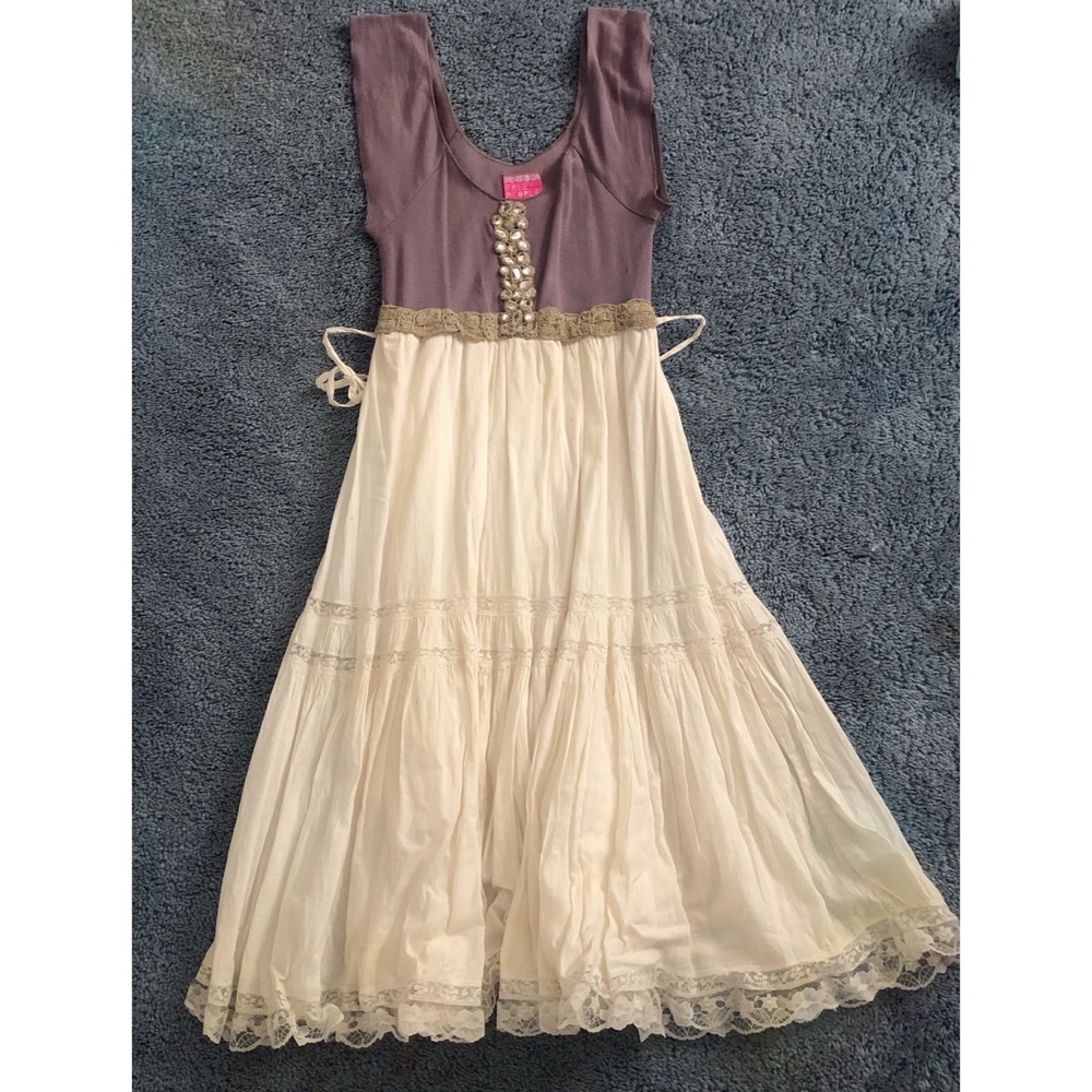 Free People Cap Sleeve Lace Maxi Dress Size XS